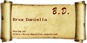 Brxa Daniella névjegykártya